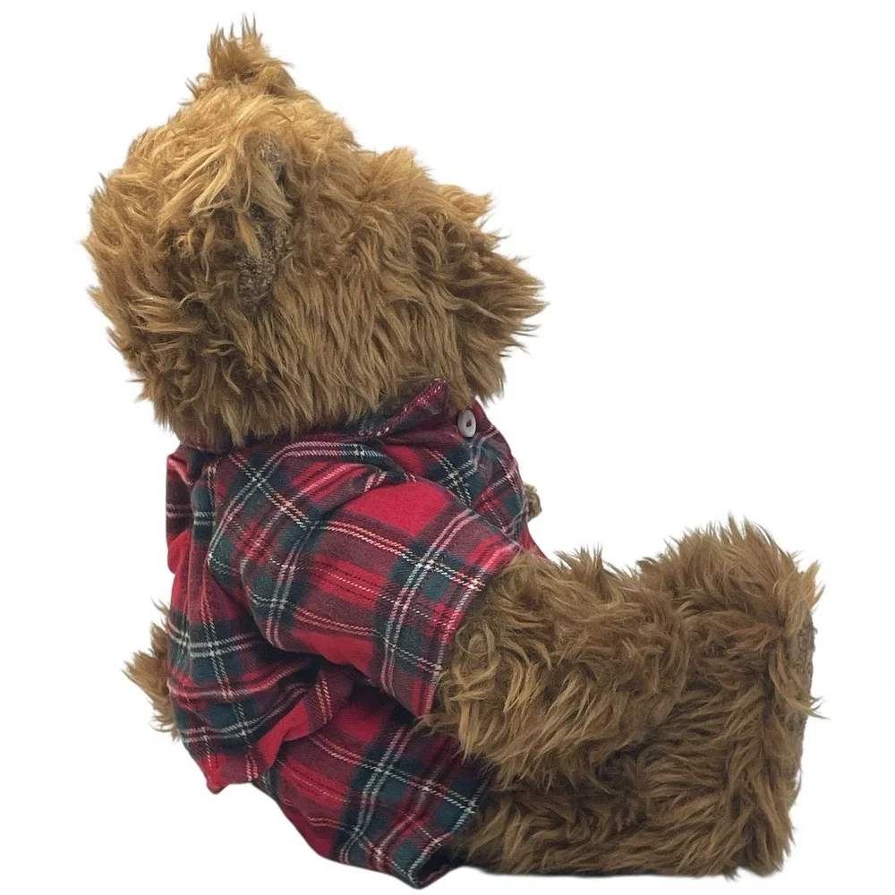 Belkie Bear 2000 Plush Teddy‎ Bear with Plaid Pajamas & Mini Bear Friend Vintage